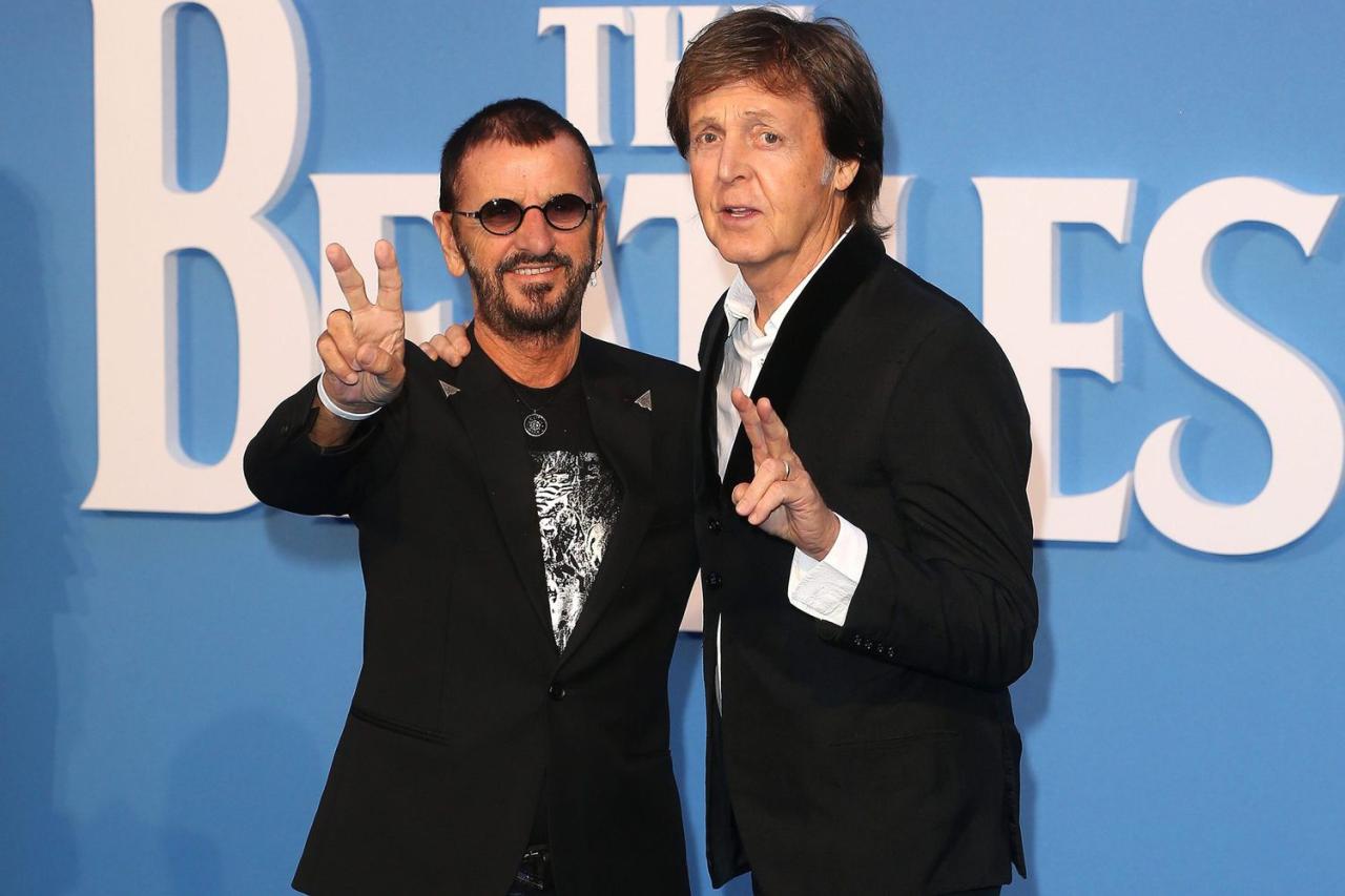 Paul McCartney reunites with Ringo Starr during London tour stop